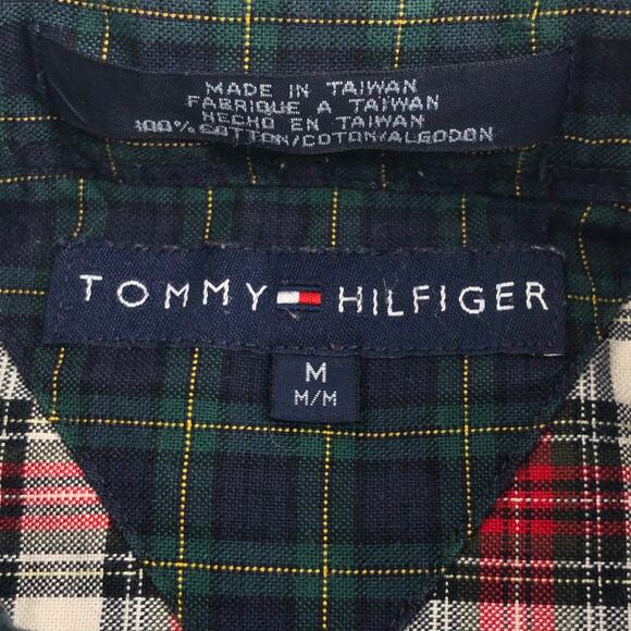 Y2K Tommy Hilfiger mixed plaid button down shirt 2000s vintage - Picture 3 of 6